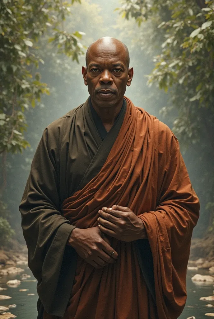 Samuel l. Jackson as buddhist monk
