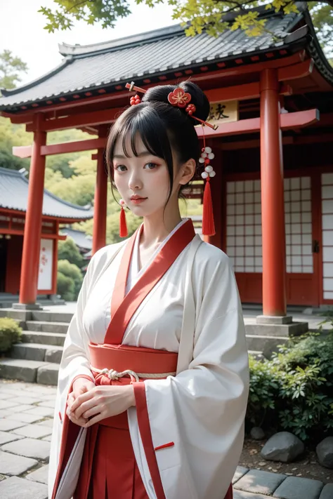 Shrine maiden who sells gojinbushi,Smooth long black hair,I'm easygoing ,shrine