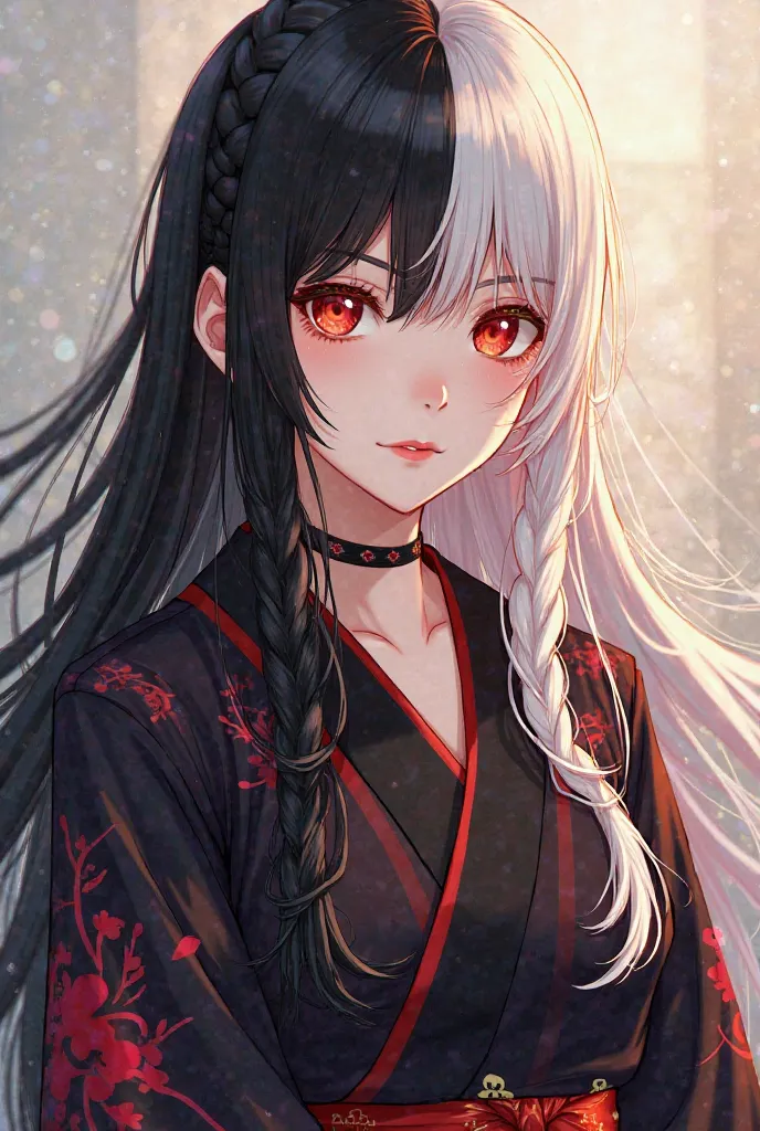 Create representation
Describing Samira Aizawa's appearance to generate an image:

Samira Aizawa — her tall overall style of appearance, , a graceful girl with a spectacular appearance. She has very long hair, one half is black as night, symbolizing flame ...