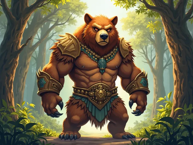 animated bear warrior 