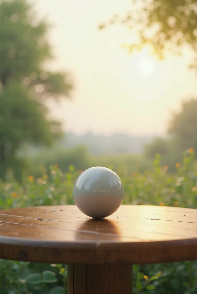 Landscape pls a ball on the table