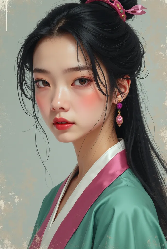 Realistic photo of Mulan is a young woman of Chinese origin with characteristic oriental features. In the best-known version of Disney, has:

    hair: long, smooth and black. At first she wears it loose, but when she disguises herself as a soldier, she cu...