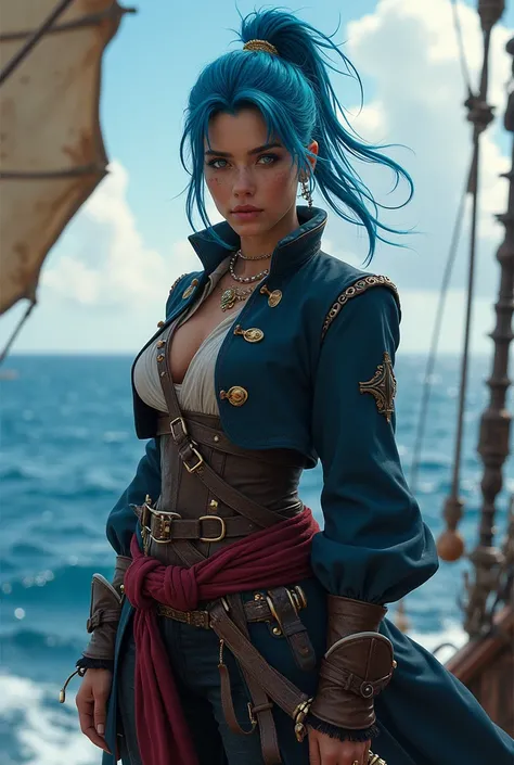 Blue-haired pirate