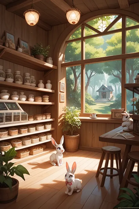  Europe　Very old house 　fantasy　General store　 coffee　Rabbit　Mossy