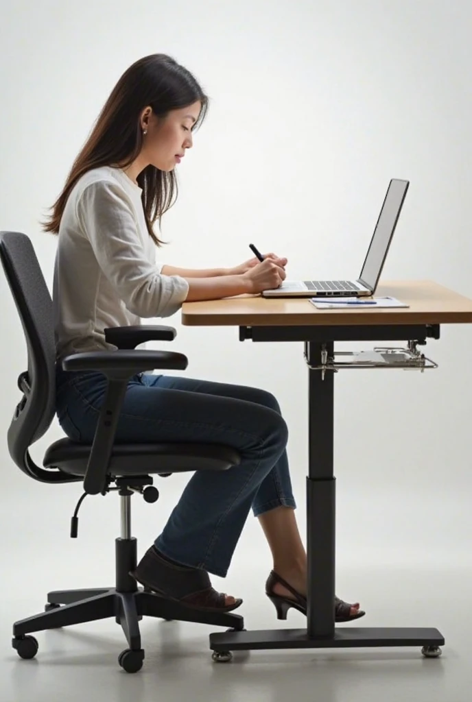 a posture corrector that stops the person from hunching over when writing, It is a product that attaches to the tube desk as a barrier so that the person does not hunch