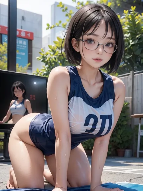 (        masterpiece: 1.3), (  wear colorful volleyball uniforms、Women with wet breasts   : 1.2), (           Ultra HD TV  : 1.2), Cinema Light,   8k resolution for kindergarten ren  ,   wet women in volleyball uniforms 、 Emphasizes prominent nipples ((  w...