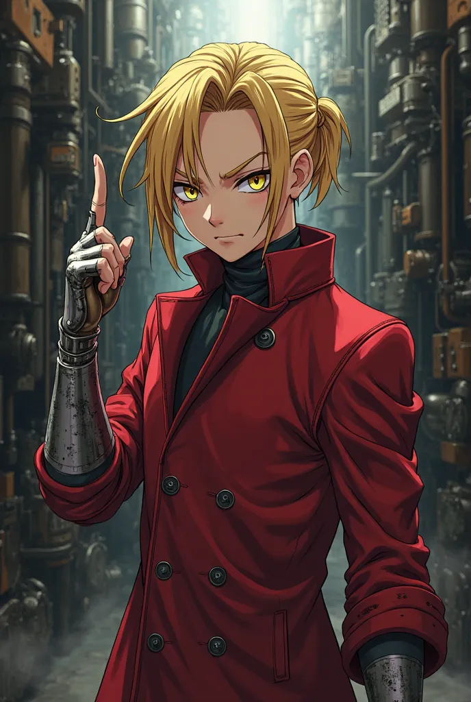 Full metal alchemist Edward Elric flipping the bird