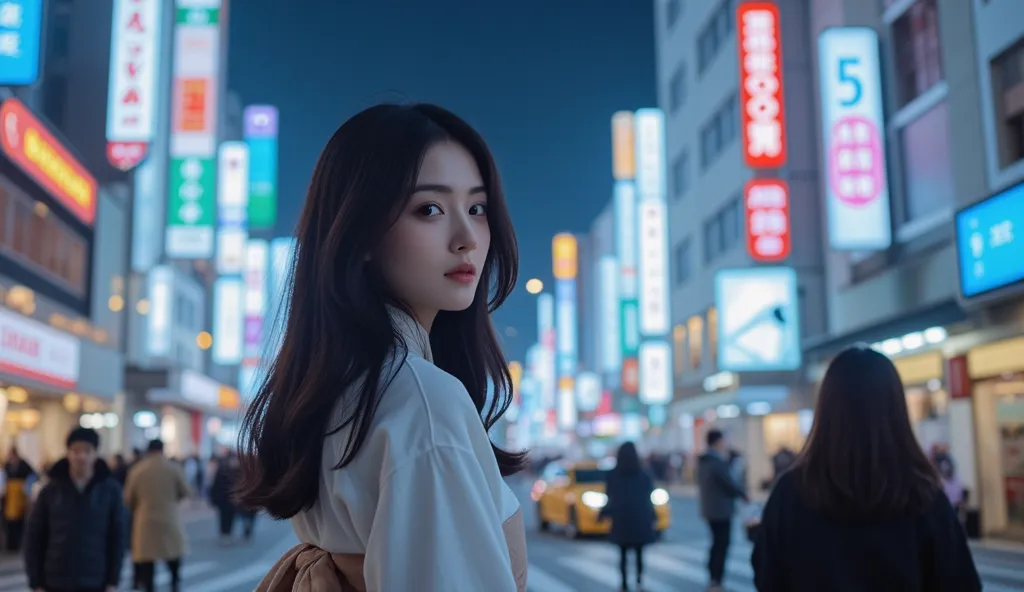 Japanese woman in the city