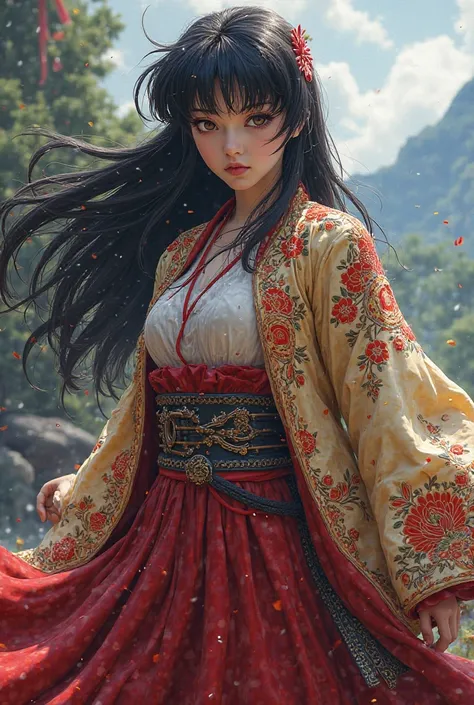 Realistic Sango character in a very pretty jacket costume