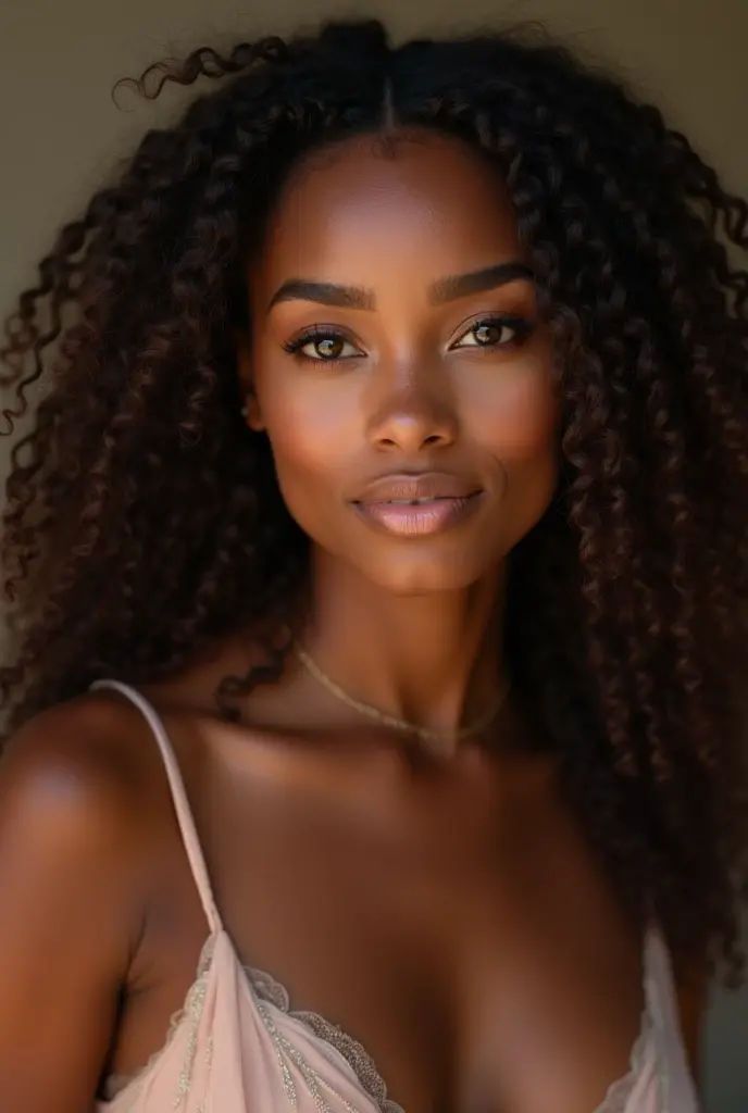 Beautiful brown skin girl