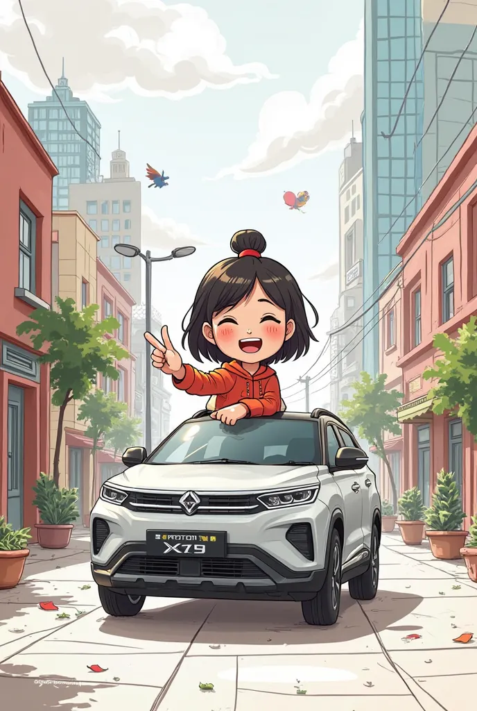 Txt2Img
Chinese girl,car suv proton x50, sketch,cartoonish