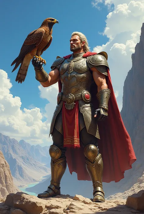 Agilar with falcon