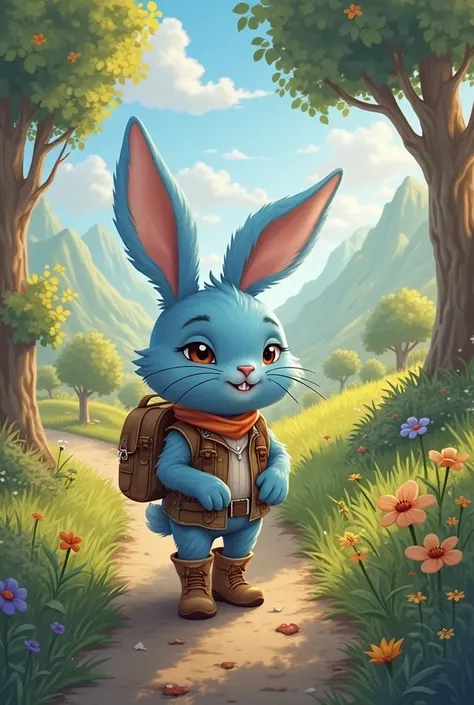 Blue bunny adventurer