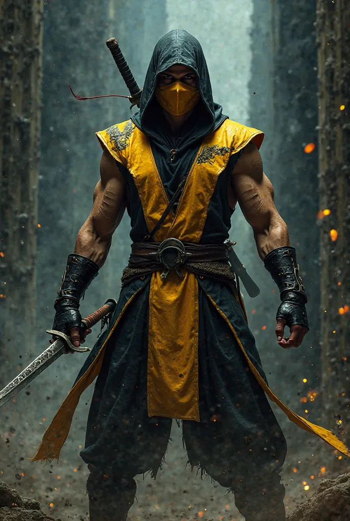 crea a Scorpion de Mortal Kombat (ninja)