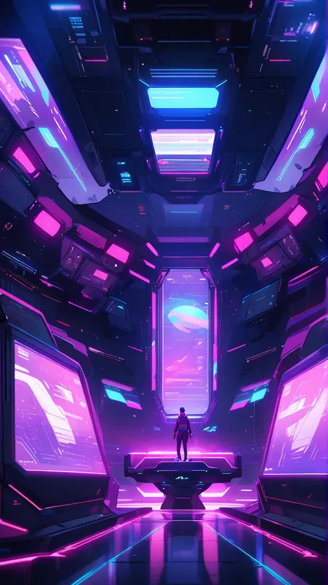 The interior of a anime space ship