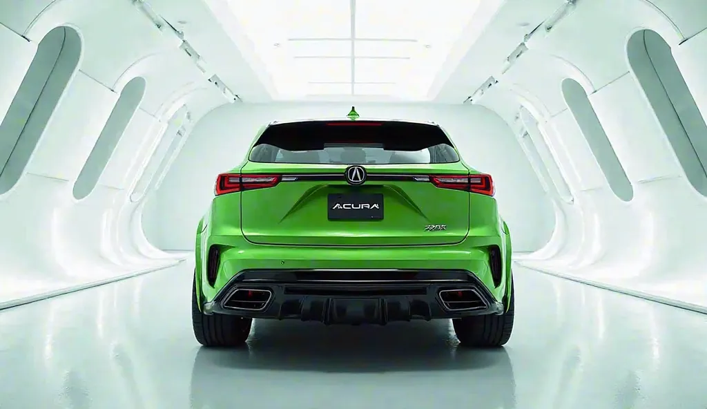 A captivating and futuristic image of the (2020 Acura MDX PMC Edition ) is displayed in a luxurious white showroom. The car is painted in a striking vibrant (green) hue, emphasizing its sleek, aerodynamic design with bold accents that highlight the cutting...