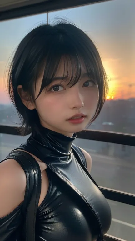 (  Hyperreality  : 1.35), ( realistic : 1.4),   beautiful Japanese women , ( Extreme:1.2),  Small face 、shy:1.2,  Attractive Little Eyes ,  small mouth, 、 baby face,  Small face ,   beautiful eyes 、 detailed eyes、alone. masterpiece最 high quality ,  high qu...