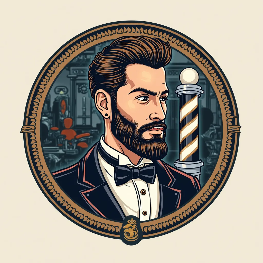 NOOR men's barber shop logotip