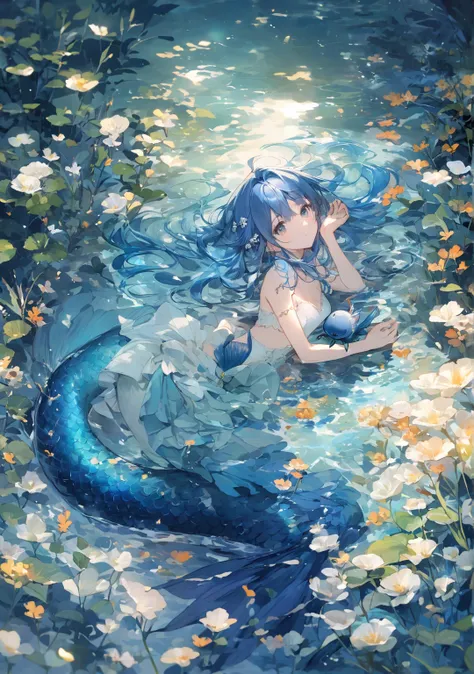 マジック・ザ・ギャザリングのnature and water , nature and water ,  Creature, mermaid with blue hair, Blue scales