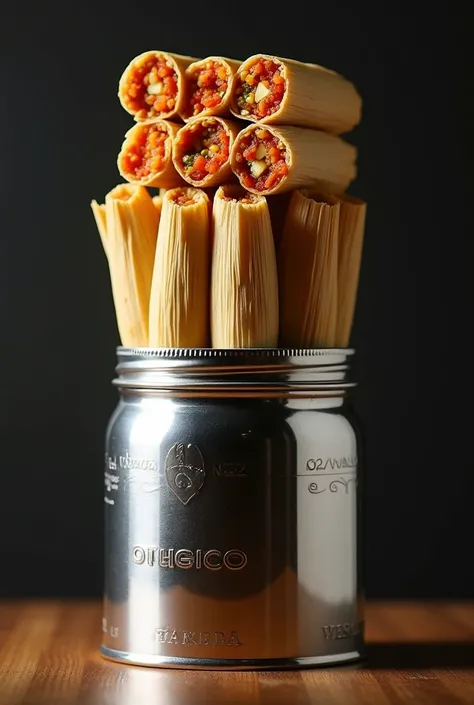 Tall Tamales Metal Jar 