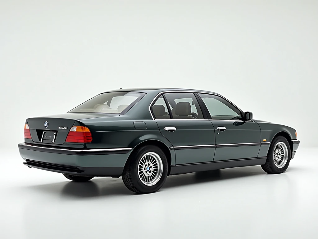 generate a brochure standard studio shots of a 2001 bmw 760Li 