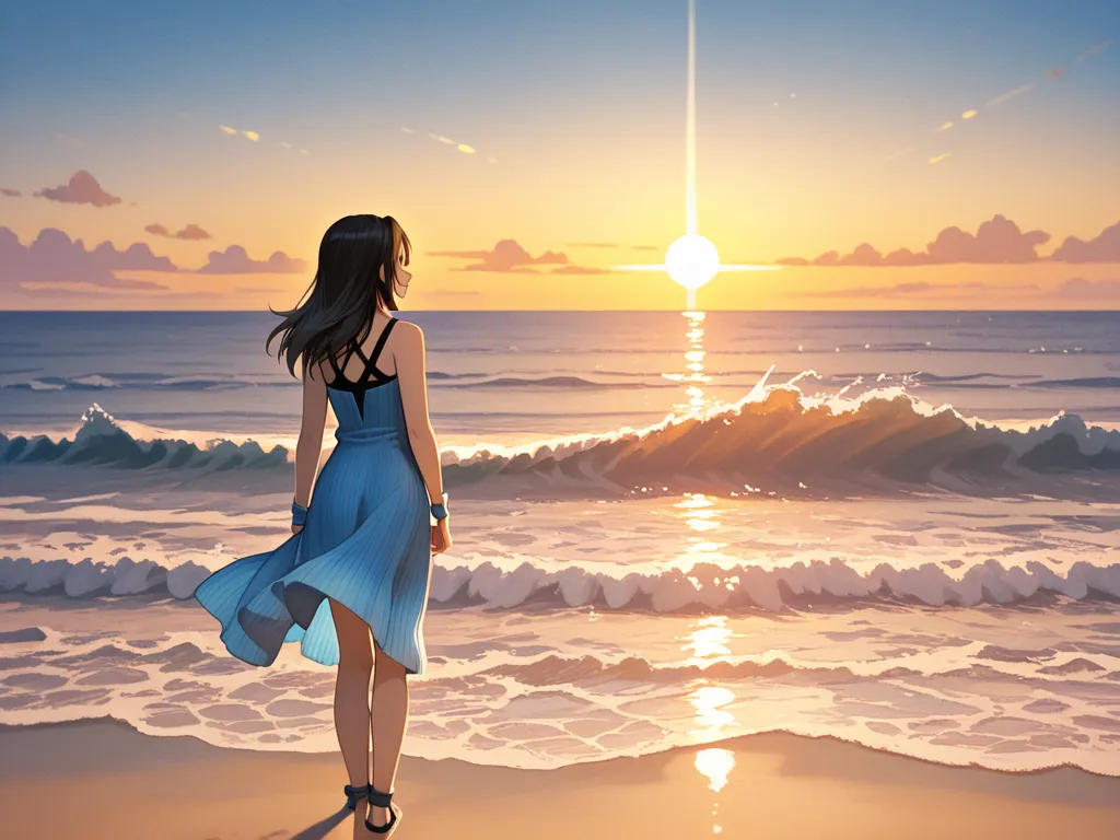 rinoa heartilly, big smile, sunset, sea