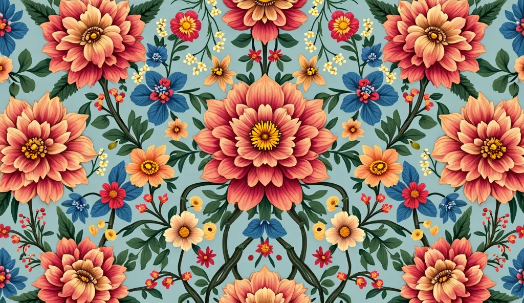 /img An intricate and beautiful Thai pattern featuring delicate floral motifs and vibrant colors set against a solid background intricate details and precise line work highdefinition ultrarealistic details--wh 16:9 --seed 1183528155