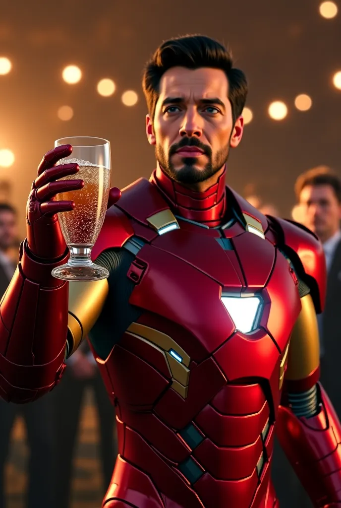 Iron Man (Tony Stark):
(holding a glass of sparkling soda)
"Okay, everyone, let’s get this party started. First up—Happy Birthday, Cap! 50 years, and still going strong!"