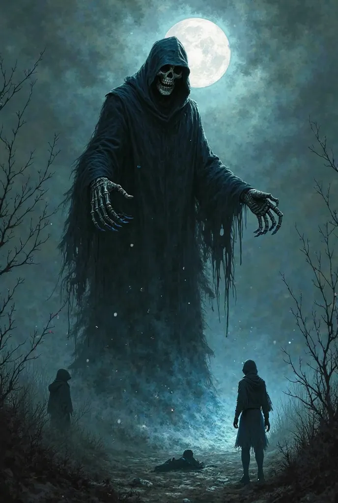 Dementor absorbing souls at night 