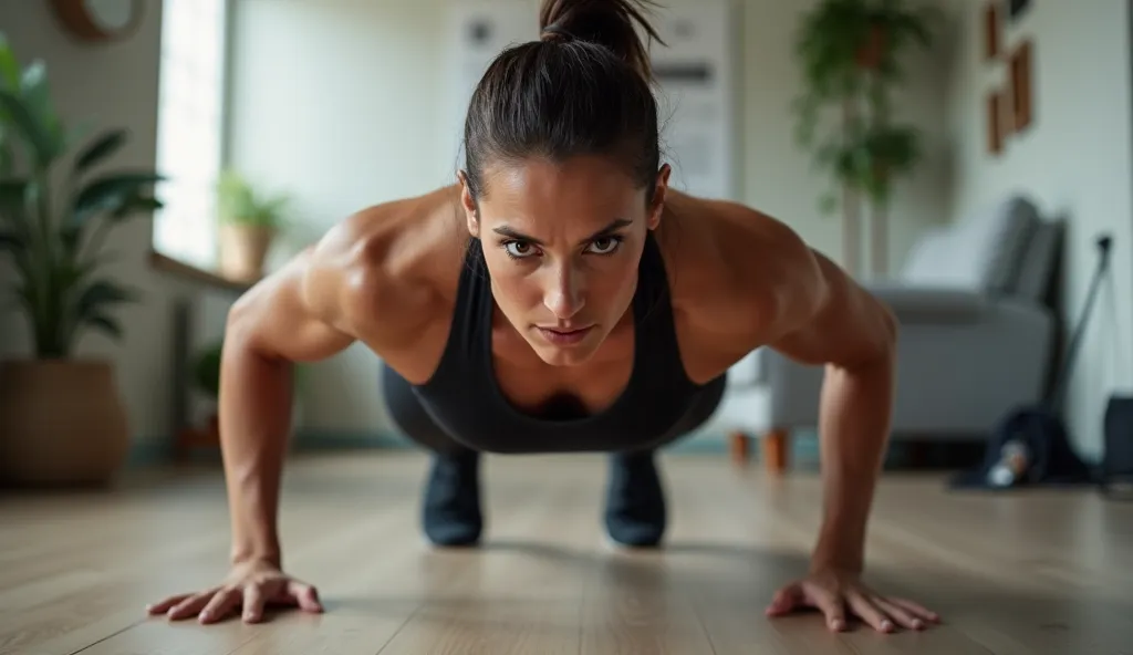 "Last move—Plank Hold! Tighten your core, hold steady, and don’t drop! Stay strong, stay focused!"