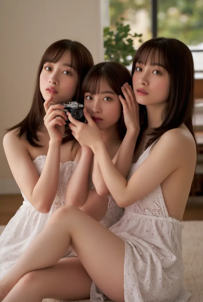 Japanese women are naked taking selfies