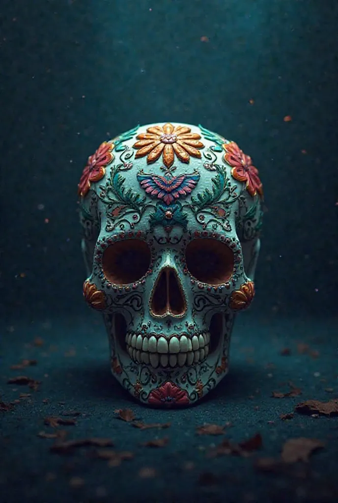 Usually an image for a background that alludes to the day of the dead in small, and that the image is dark blue 