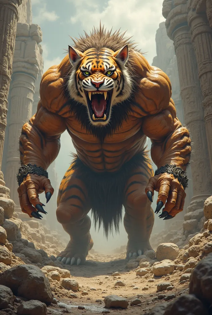 NO FUR TIGER. TEETH. GREEK MONSTER