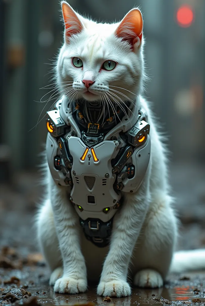 Believe me the combination of a Khao Manee cat with an almost white left eye and the Terminator character