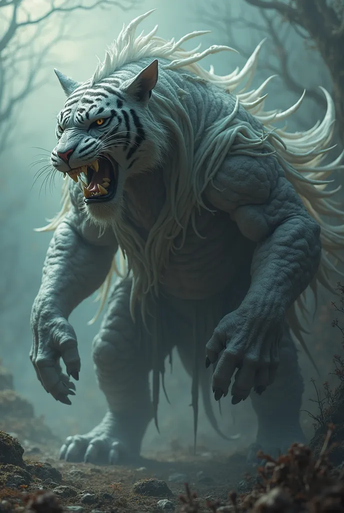 NO FUR TIGER. MONSTER. TIGER CAPE. TEETH. THINK OUTSIDE THE BOX