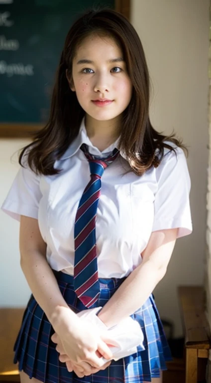 uniform、big breasts,  middle school student、、１４age