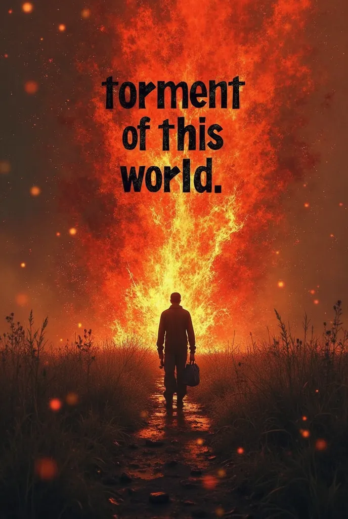 I only want fire in the background and the sentence of the torment of this world is more important than the punishment of the Hereafter is written