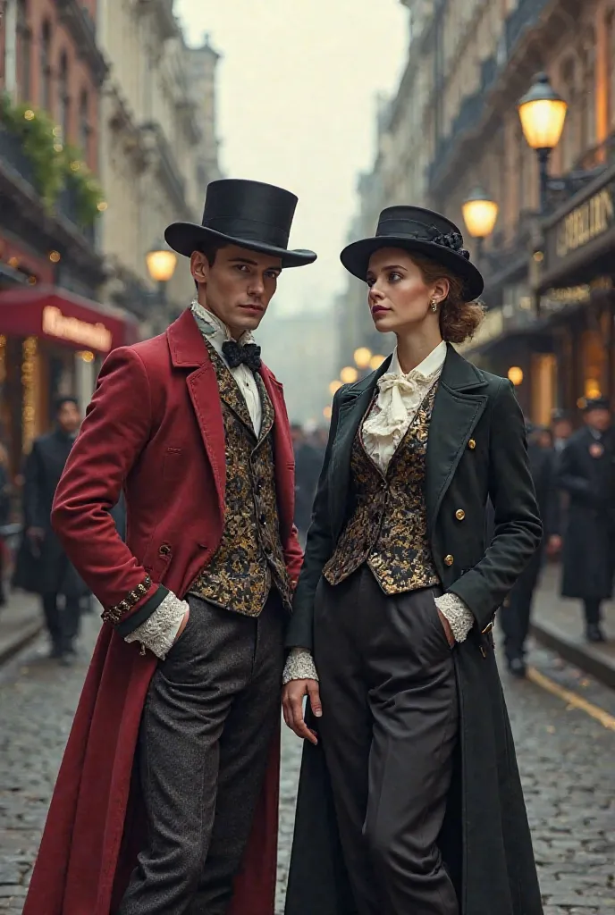 Victorian London style clothing but a bit modern