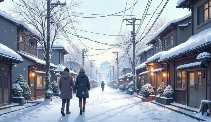 Tokyo "White Album 2" city street christmas background