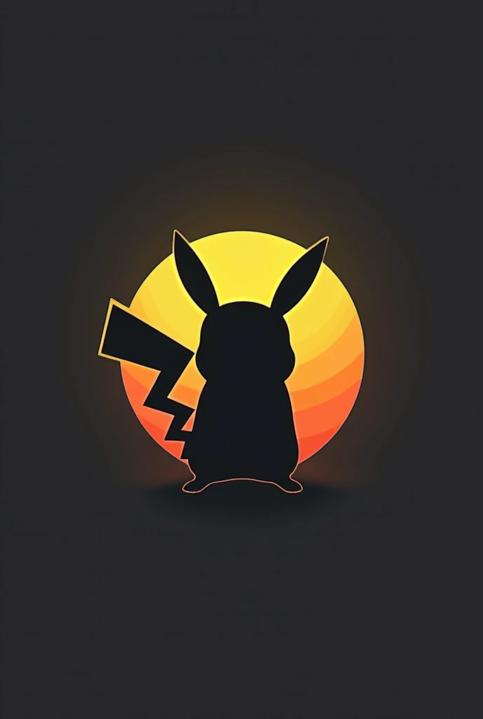 make a logo with pikachu G format, use just pikachu silhouette