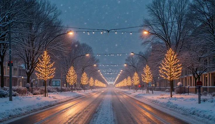 "White Album 2" urban christmas background modern horizontal road