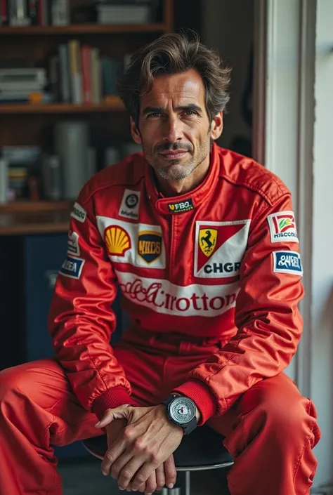 Ayrton Senna sits like a gentleman 
