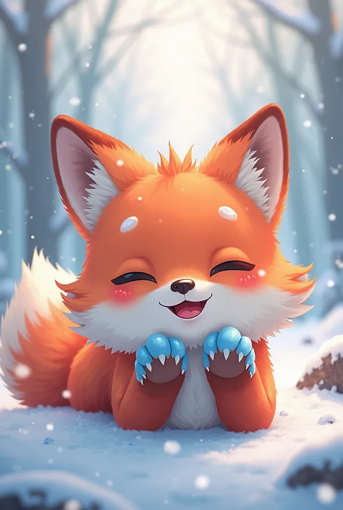 score_9, score_8_up, score_7_up, source_furry, ((hi res, absurd res, 2k, 4k, 8k hd)), anid, canine, fox, mammal, anthro, female, cute, chibi, tender, fur, fur body, fluffly body,  ((feral:0.7)), gradient fur, red gradient fur with white, snow, snowy forest...