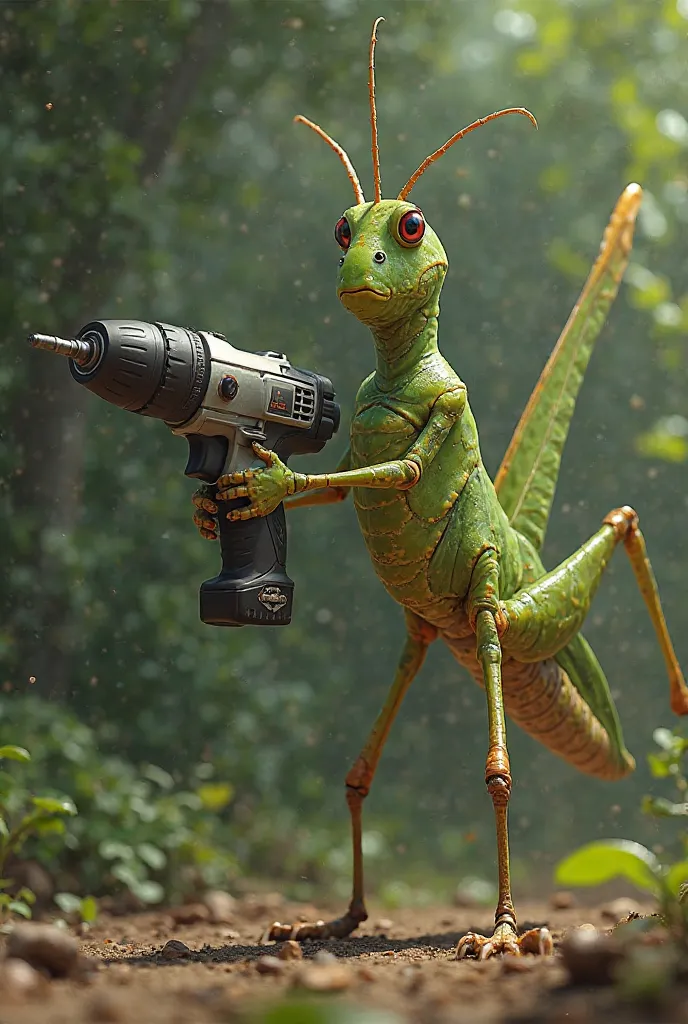 Grasshopper with drill 