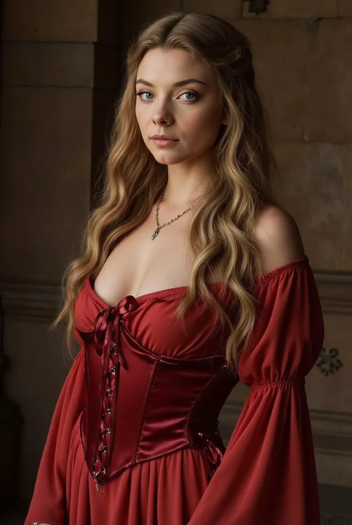 Margaery Tyrell, beautiful, dominant,  busty, bombshell, corseted gown. Like a queen.