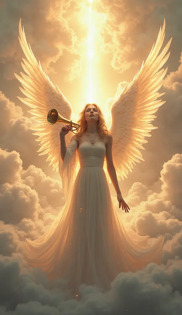 An angel blowing a trumpet