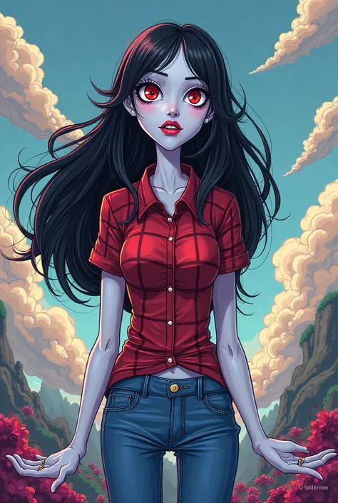 Marceline from adventure time cartoony