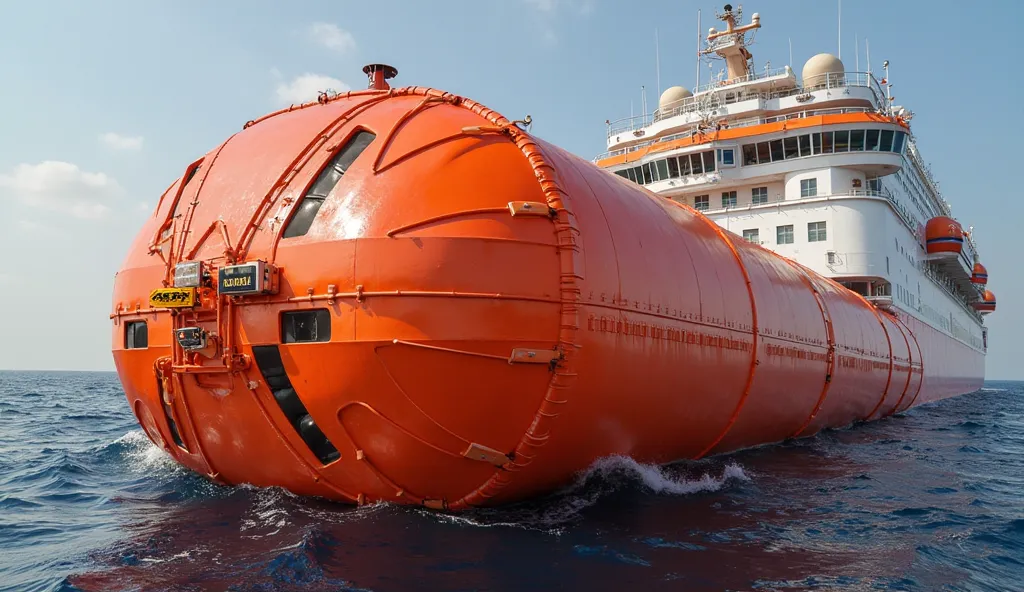 inflatable life raft equipped on ships