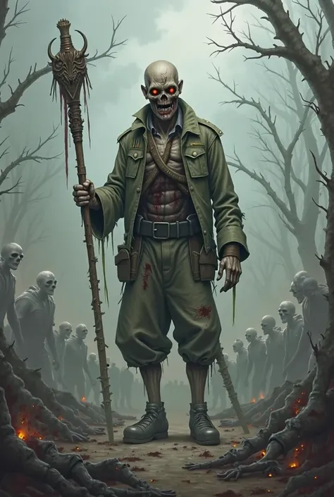 Zombie commander with zombie army