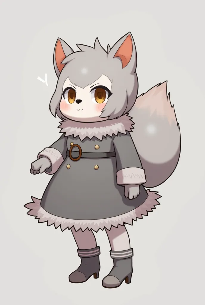 Eden is a light gray anthropomorphic porcupine with brown eyes and peach skin covering her inner ears, arms, and her muzzle. She also has a small black nose and curved ears, light gray hair-like quills styled into a hush cut. For attire, Eden wears a long-...